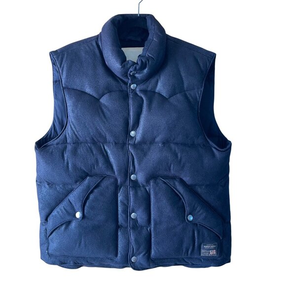 Ralph Lauren Denim Supply Mens Vest Size Large Black Down Filled Puffer - Picture 5 of 10